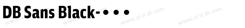 DB Sans Black字体转换 DB Sans Black字体转换